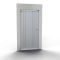 Aluminum construction protection door | installation dimension width: 942 - 1186 mm, | passage: 810 x 1920 mm